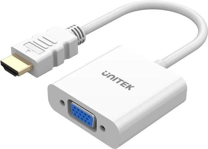 Produktbild Unitek Adapter HDMI - VGA Fullhd 60hz Biały M/F (VGA, HDMI, 1.55 cm)