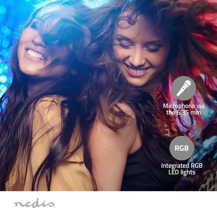 Produktbild Nedis Bluetooth®-Party-Lautsprecher | max. Batteriespielzeit: 6.5 Std | 120 W | Tragegriff | Partyli (6.50 h, Batteriebetrieb)