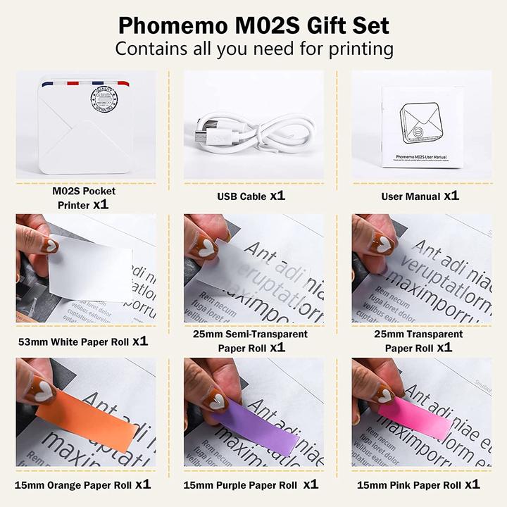Produktbild Phomemo M02S (Thermotransfer, Schwarz-Weiss)