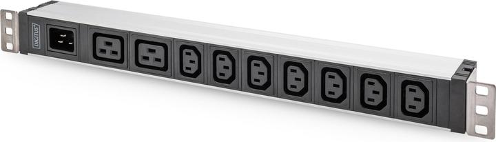 Actual product image Digitus 1U Aluminum PDU rackmountable 7xC13 2xC19 16A 230VAC 50/60Hz IEC C20 inlet
