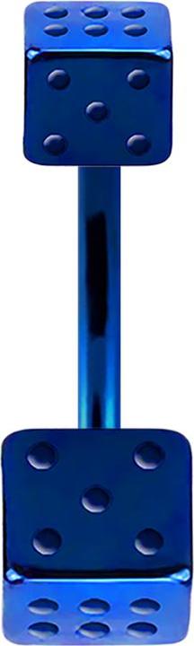 Immagine prodotto Star Piercing Banana blu scuro con due cubi (Acciaio chirurgico 316L, senza ottone)