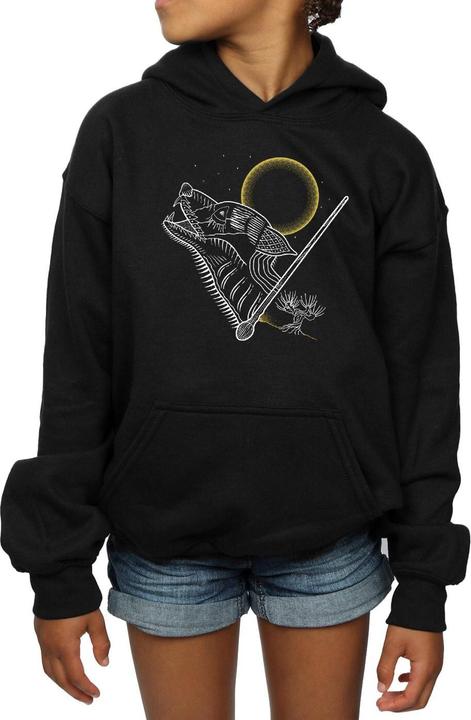 Werewolf Line Art Kapuzenpullover Mädchen