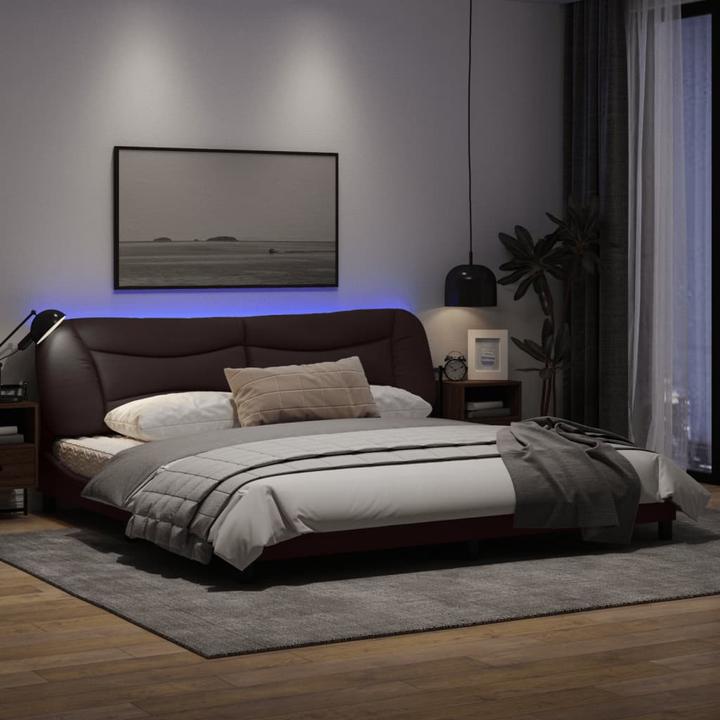 Actual product image VidaXL Bed frame with LED fabric (200 x 200 cm)
