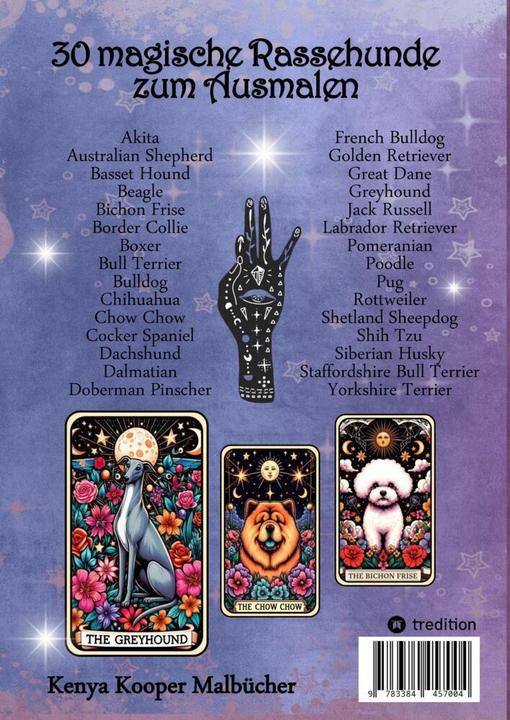 Image du produit Tarot Malbuch - Tarotkarten Hunde - Entspannung, Meditation und Magie