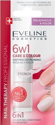 Eveline Nail Therapy Care&Colour 6In1 Conditioner To The Claw Coloring French 5Ml (5 ml)