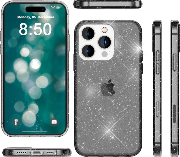 Produktbild Nalia Klare Glitzer Silikon Hülle (Apple iPhone 15 Pro Max)