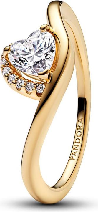 Pandora Wavy Heart Ring