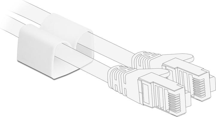 Produktbild Delock Kabelhalter Clip 2 Stück weiss