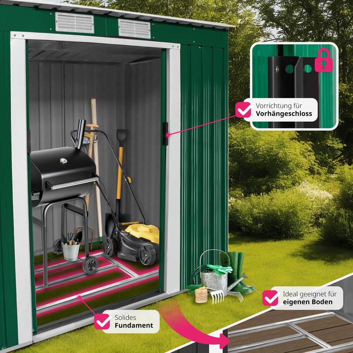 Produktbild tectake Gartenhaus mit Schrägdach