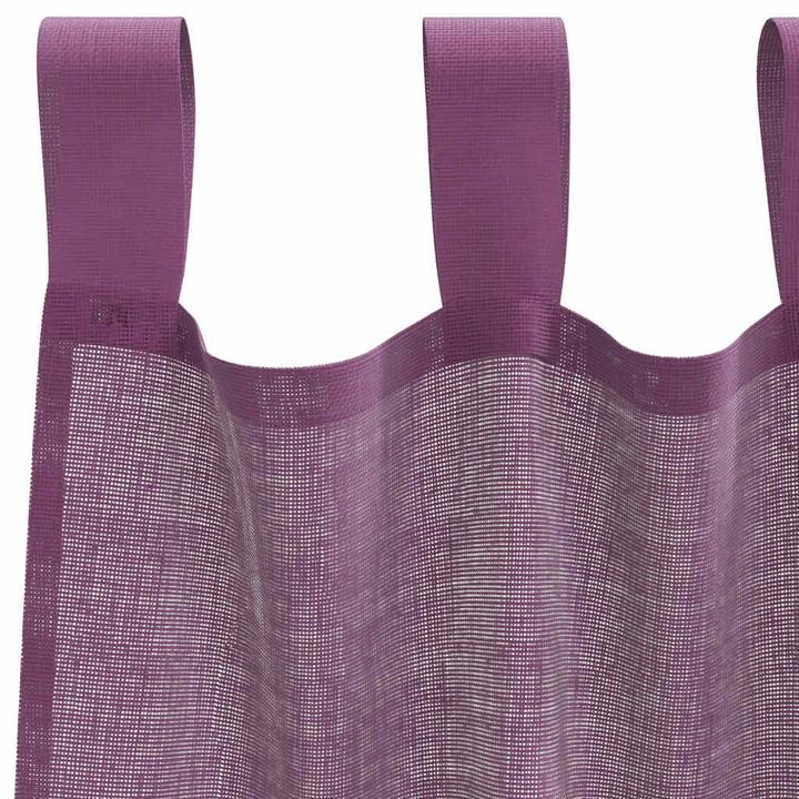 Produktbild VidaXL Voile Vorhänge mit Stangentaschen 2 Stk. Lila (140 x 260 cm)