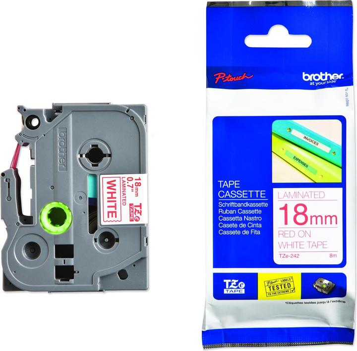 Brother P-Touch (1.80 cm, Rot)