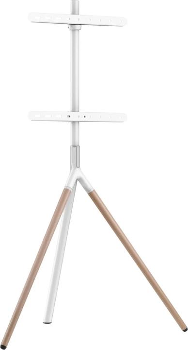 Produktbild Sinox Tripod TV Standfuss mit drehbarem Aufsatz. 45"-65". Helles Holz/Weiss (65", 32 kg)