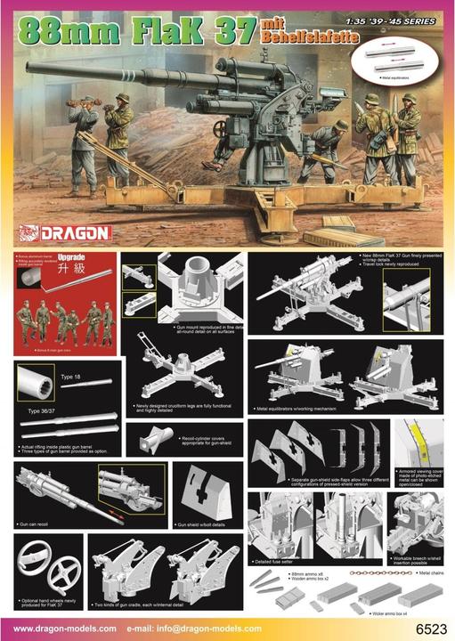 Produktbild 1:35 Flak 37 mit Behelfslafette 88mm