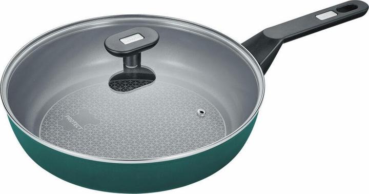 Produktbild Berndes Pfanne Eco Recyle+ 28 cm, Schmorpfanne hoher Rand, Induktion, Antihaft-Beschichtung, inkl. D (28 cm, Bräter + Schmortopf, Aluminium)