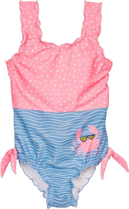 Playshoes Badeanzug UV-Schutz Krebs Blau/Pink Gr. 110-116 (110)