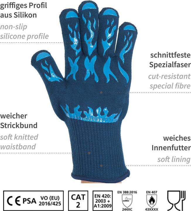 Image du produit Hygostar Gants de protection contre la chaleur et les coupures "Cut Hot (fibre spéciale résistante aux coupures)