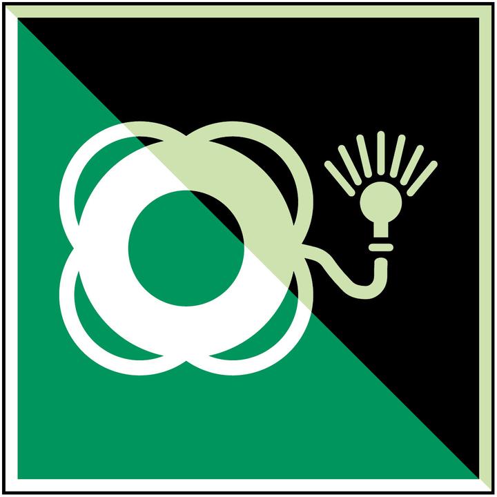 Image du produit Brady Panneau de sécurité ISO - Bouée de sauvetage avec lampe