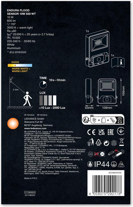 Produktbild Ledvance Endura Flood Sensor (800 lm, IP44)