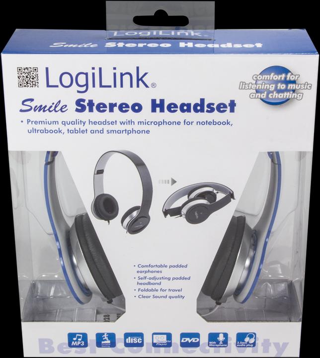 Image du produit LogiLink Casque d'écoute stéréo pour le sourire (Filaire)