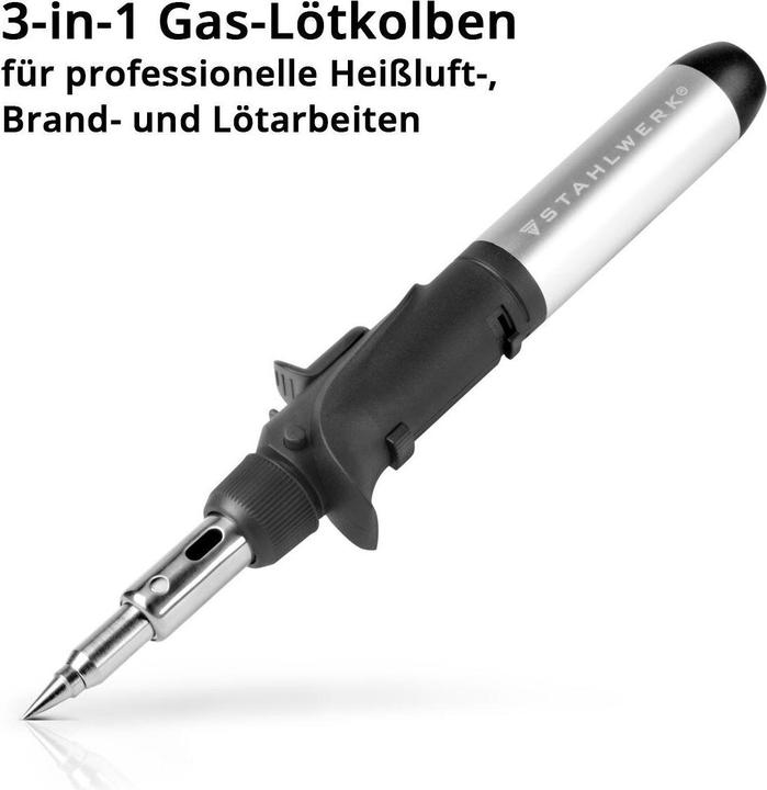 Produktbild Stahlwerk Gas-Lötkolben GLK-500 ST mit 200-500°C Löttemperatur im Komplett-Set