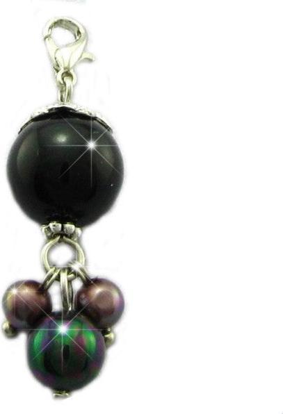 Produktbild Hermex Charm Anhänger für Thomas Sabo / Pandora Armband - Schwarz (Rostfreier Edelstahl)