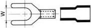 Image du produit Velleman Forked Spade Jaune 5.3Mm