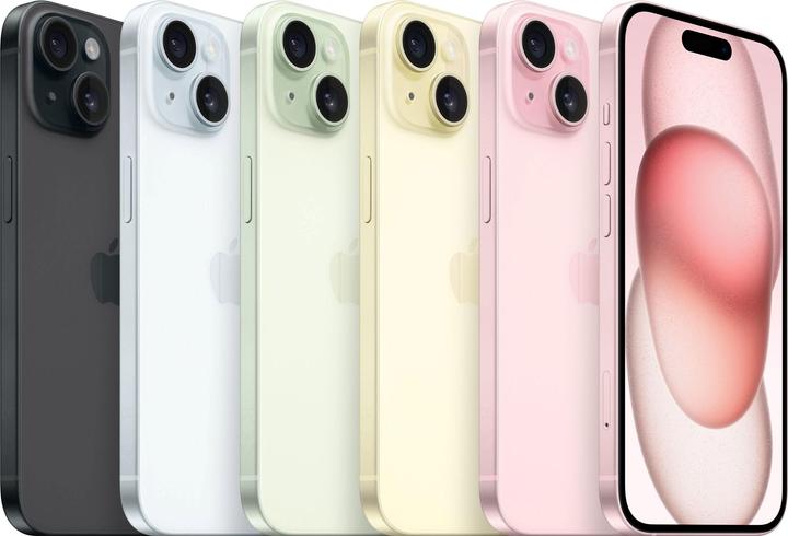 Productafbeelding Apple iPhone 15 (256 GB, Geel, 6.10", SIM + eSIM, 48 Mpx, 5G)