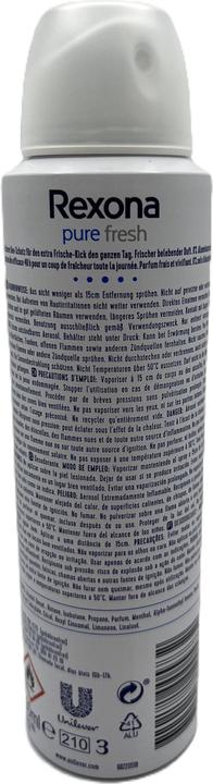 Actual product image Rexona Pure Fresh (Spray, 150 ml)