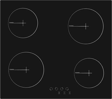 Simfer H6.040.DECSP Built in Hob, 60 cm, 4 VTC, Touch Control, Cado Connection, Black Glass Vitrocer