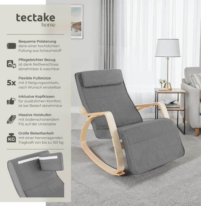 Immagine prodotto tectake Sedia a dondolo Onda