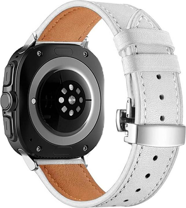 Cover-Discount Galaxy Watch Ultra (47mm) - Bracelet de remplacement en cuir avec boucle papillon (Cuir)