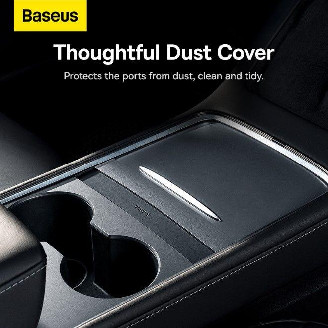Actual product image Baseus T-Space Series USB-HUB for Tesla Model 3