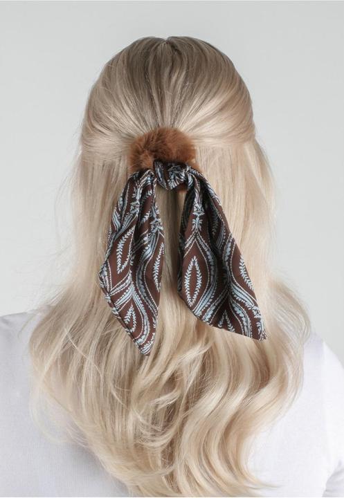 Immagine prodotto Trisa Capelli - Pelliccia finta, nera e castana (Elastico per capelli)