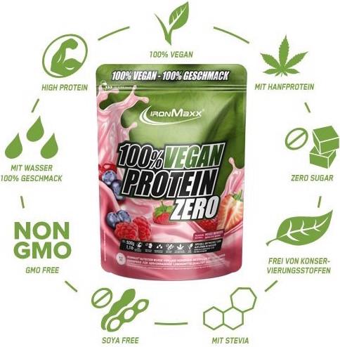 Actual product image IronMaxx 100% Vegan Protein Zero (Mixed berries, 1 pcs.)
