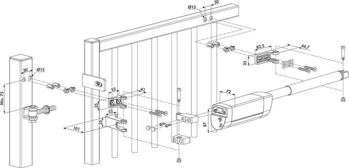 Produktbild Locinox Türschliesser Samson-2 (Balkontür, Holztür, Zimmertür, Eingangstür, Outdoor)