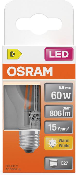 Actual product image Osram Star Classic P (E27, 60 W, 806 lm, 1 x, D)