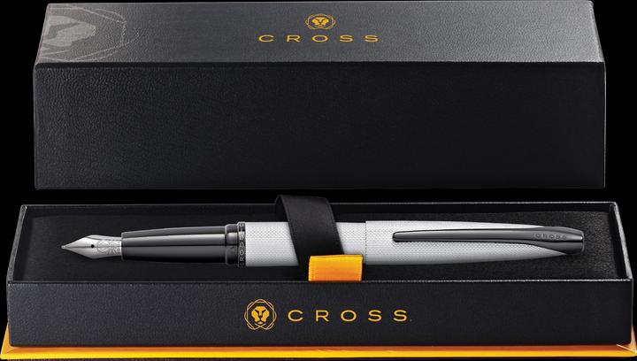 Produktbild Cross Füllfederhalter ATX FFH Chrom mit gefrästem Diamantmuster (in gebürsteten Chrom mit gefrästem Diamantmuster, 1 x)