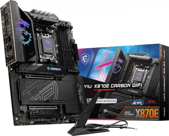 Actual product image MSI MPG X870E CARBON WIFI - X870/AM5/DDR5/ATX (AM5, AMD X870E, ATX)
