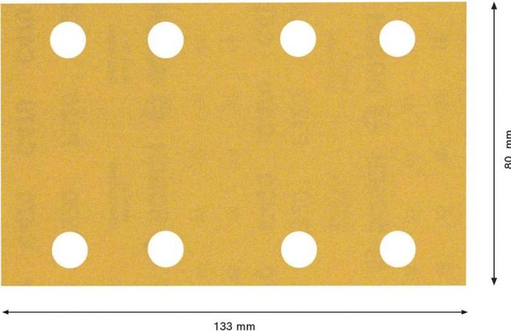 Produktbild Bosch Professional Zubehör EXPERT C470 Schleifpapier mit 8 Löchern für Schwingschleifer, 80 x 133 mm, G 320, 10-tlg. (320)