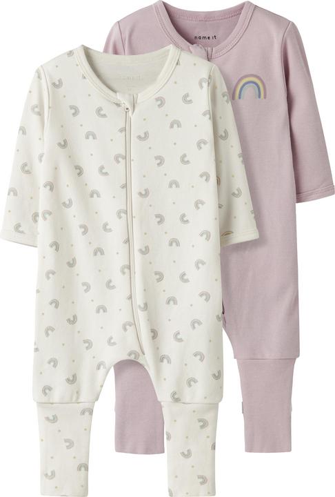 Name it Nbfnightsuit 2p Zip Ff Jet Rainbow Noos (80)