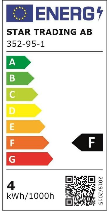 Label énergétique Star Trading Top (E27, 4 W, 350 lm, 1 x, F)