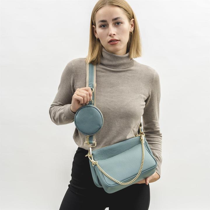 Actual product image Lazarotti Milano Leather shoulder bag 23 cm