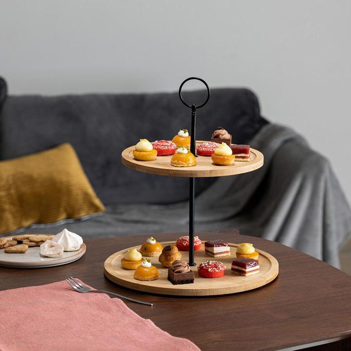 Actual product image Secret de Gourmet Serving rack - Bamboo - 2 levels
