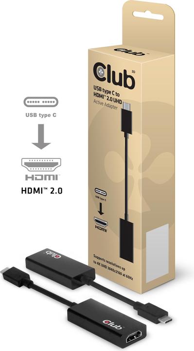 Image du produit Club 3D USB-C vers (HDMI, 10 cm)