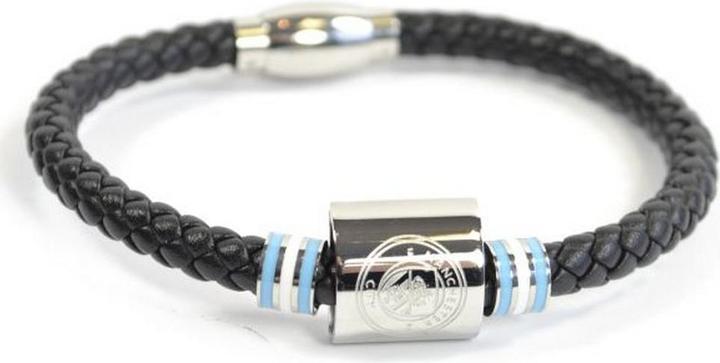 Manchester City FC Armband Colour Ring (20% Edelstahl, 80% Leder)