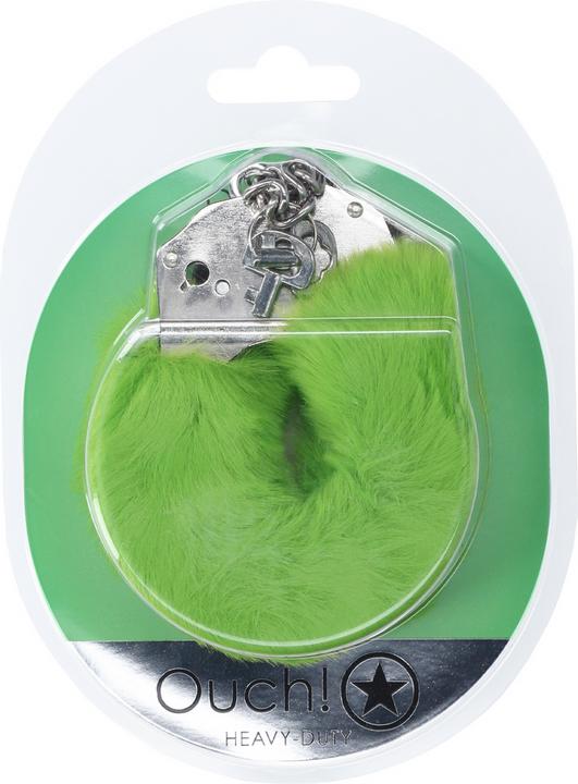 Image du produit Ouch! Heavy-duty Fluffy Handcuffs - Green