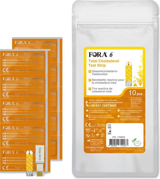 Actual product image Fora 6 Connect Bluetooth incl. Total Cholesterol Test Strips (Cholesterol tests)