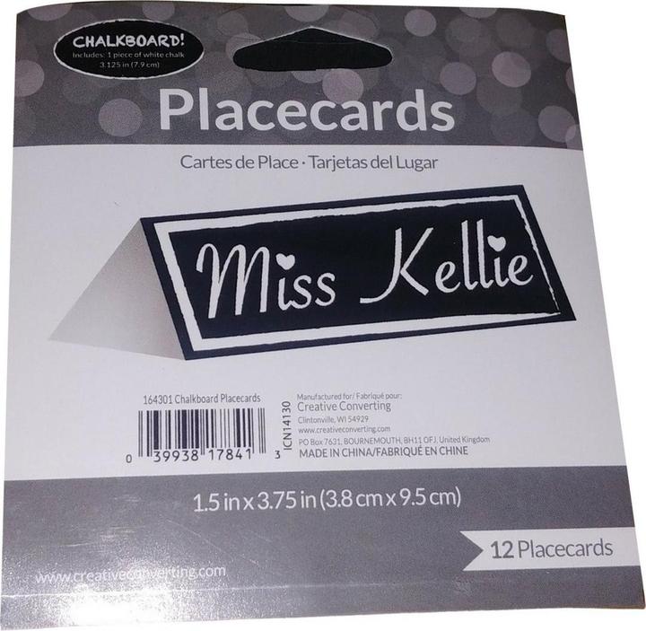Produktbild Creative Party Tafel Tischkarten Miss Kellie Papier 12erPack