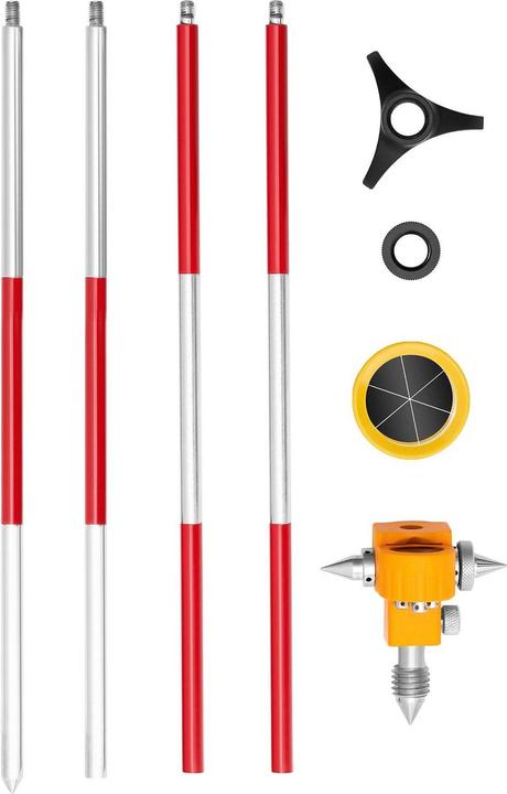 Produktbild Steinberg Miniprisma mit Prismenstab Ø 3,6 cm silberbeschichtet für Totalstation Libelle