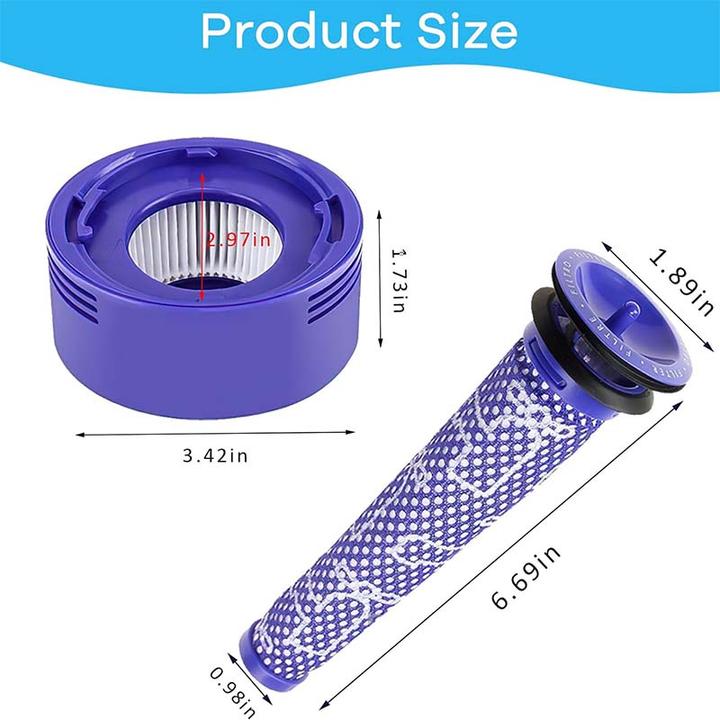 Actual product image Plutoos Replacement filter accessories for V8 Absolute Animal, V7 Absolute Motorhead Animal dust